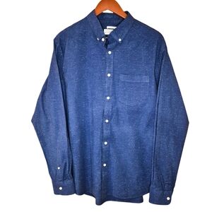 Old Navy Men's Speckled Navy Button-Down Shirt